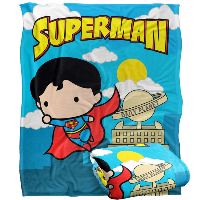 Multicoloured - Side - Superman Chibi Blanket