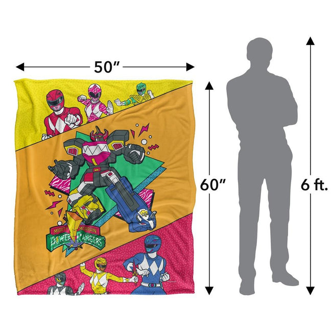 Multicoloured - Pack Shot - Power Rangers Megazord Blanket