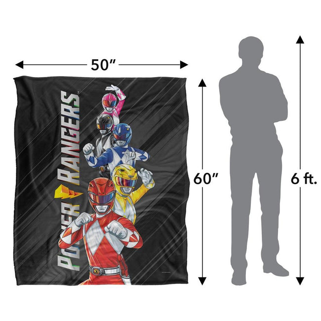 Multicoloured - Pack Shot - Power Rangers Stacked Blanket