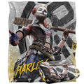 Multicoloured - Side - Suicide Squad Harley Quinn Blanket
