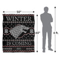 Multicoloured - Pack Shot - Game Of Thrones Winter Is Coming Fair Isle Blanket