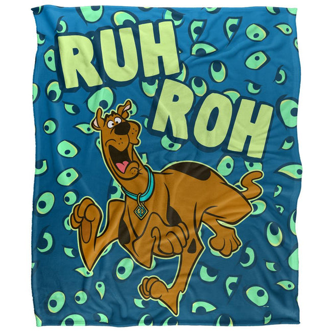 Multicoloured - Front - Scooby Doo Ruh Roh Eyes Blanket
