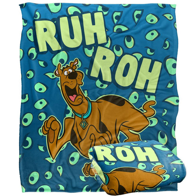 Multicoloured - Back - Scooby Doo Ruh Roh Eyes Blanket