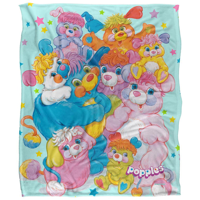 Multicoloured - Front - Popples Group Shot Blanket