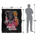 Multicoloured - Pack Shot - Squid Game Group Shot Front Man Blanket