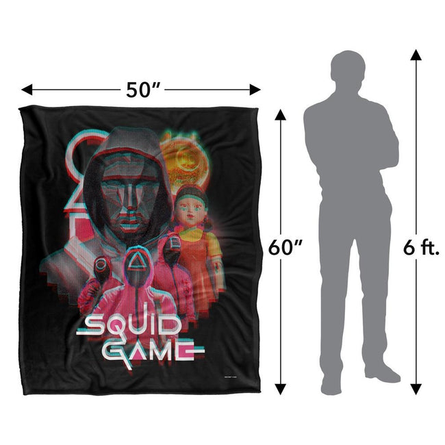 Multicoloured - Pack Shot - Squid Game Group Shot Front Man Blanket