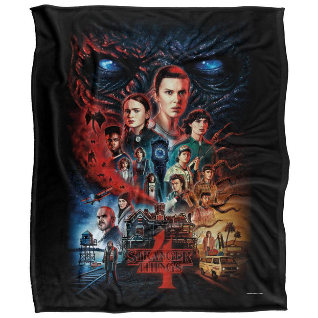 Multicoloured - Front - Stranger Things 4 Poster Blanket