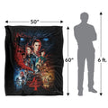 Multicoloured - Pack Shot - Stranger Things 4 Poster Blanket