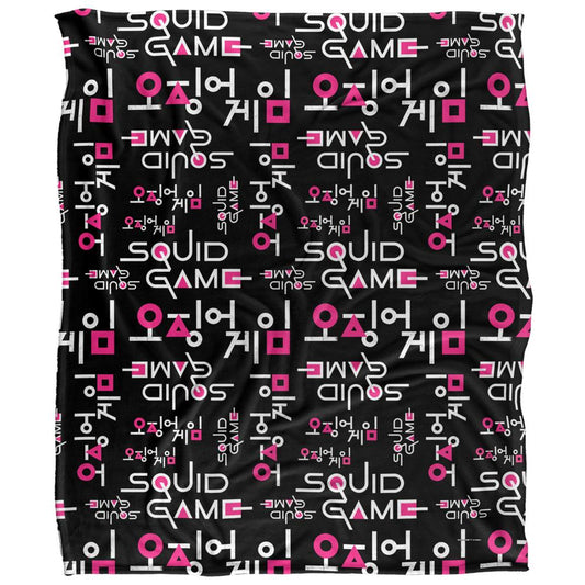 Multicoloured - Front - Squid Game Repeat Logo Blanket