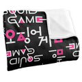 Multicoloured - Side - Squid Game Repeat Logo Blanket