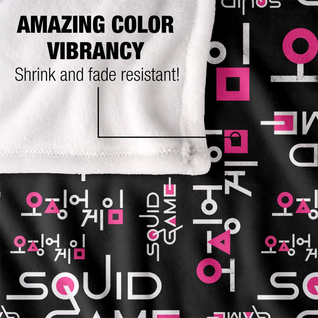 Multicoloured - Lifestyle - Squid Game Repeat Logo Blanket