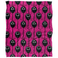 Multicoloured - Front - Squid Game Repeat Print Guards Blanket