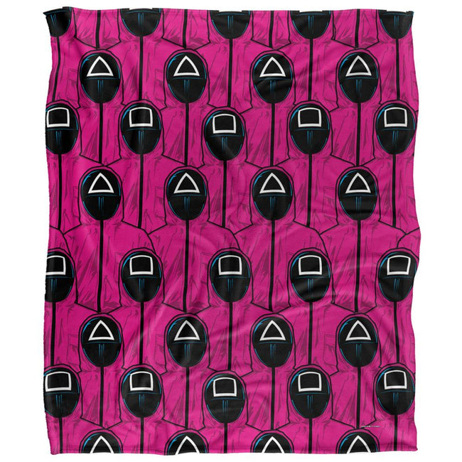 Multicoloured - Front - Squid Game Repeat Print Guards Blanket