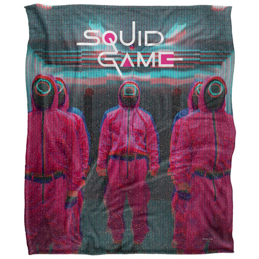 Multicoloured - Front - Squid Game Scene Guards Blanket