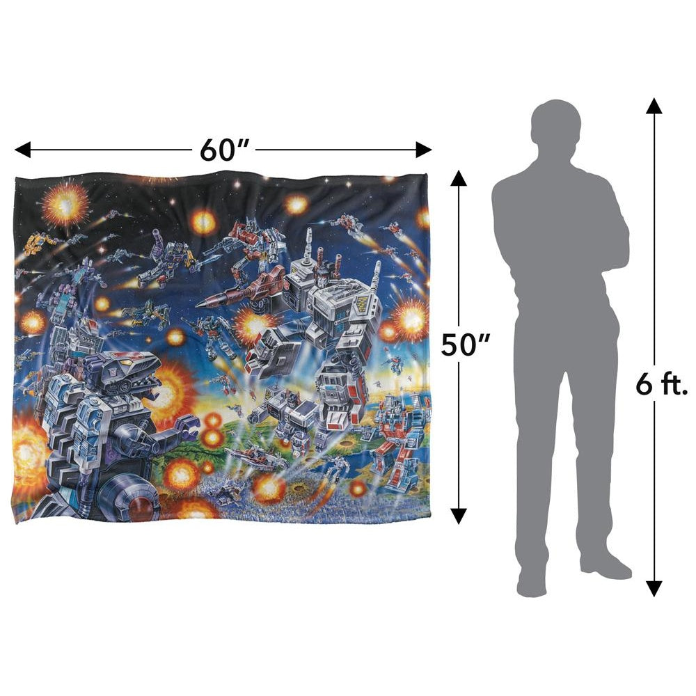 Multicoloured - Pack Shot - Transformers Art Decepticons Blanket