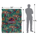 Multicoloured - Pack Shot - Jurassic Park Tropical Blanket