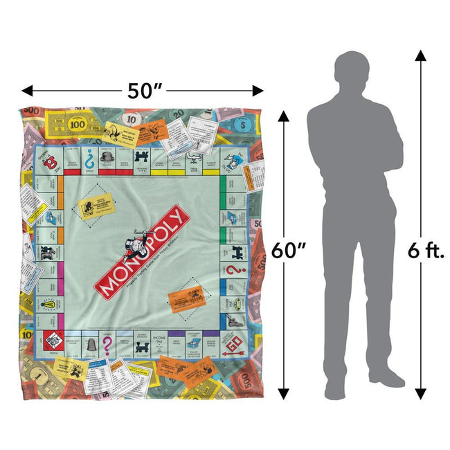 Multicoloured - Pack Shot - Monopoly Game Scene Blanket