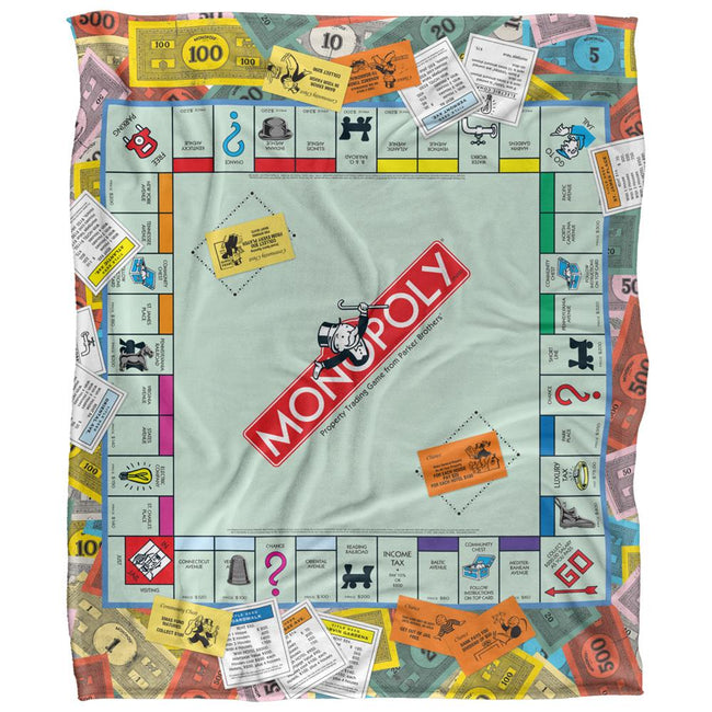 Multicoloured - Front - Monopoly Game Scene Blanket
