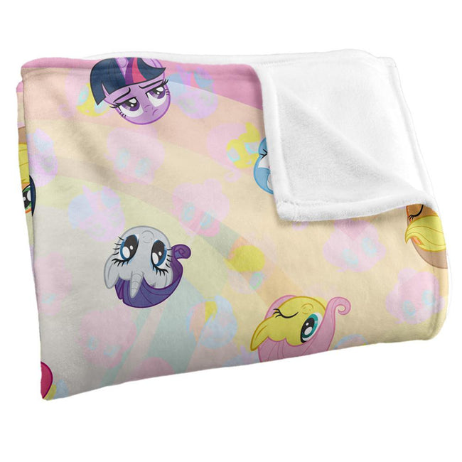 Multicoloured - Side - My Little Pony Faces Blanket
