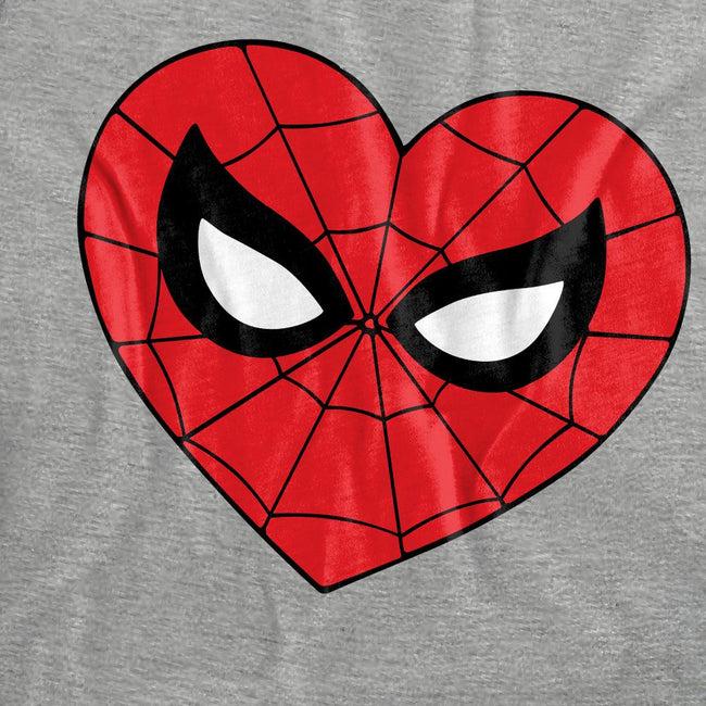 Sport Heather - Pack Shot - Spider-Man Unisex Adult Heart T-Shirt