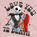 Powder Rose - Pack Shot - Nightmare Before Christmas Unisex Adult Love You To Death Jack Sally T-Shirt