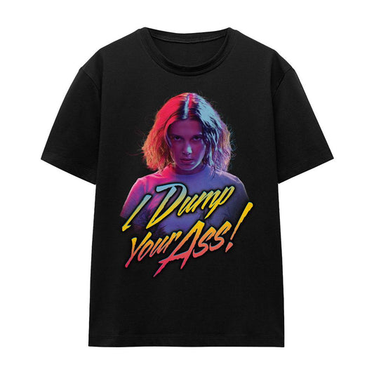 Black - Front - Stranger Things Unisex Adult I Dump Your Ass T-Shirt