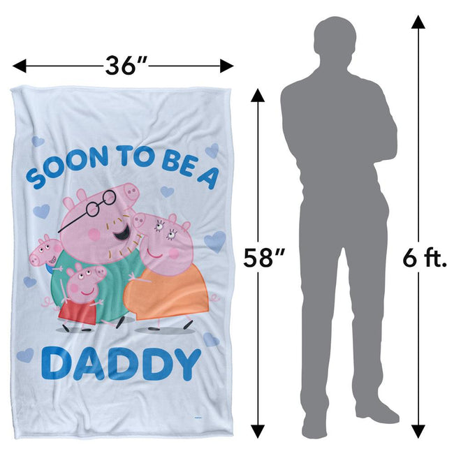 White - Pack Shot - Peppa Pig Soon To Be Daddy Pig Blanket