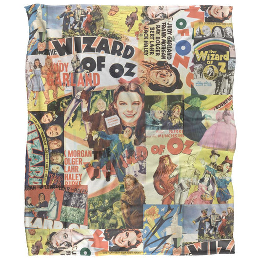 Multicoloured - Front - The Wizard Of Oz Collage Blanket