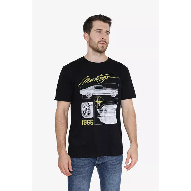 Black - Side - Ford Mens Mustang 1965 T-Shirt