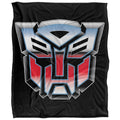 White - Front - Transformers Autobots Logo Blanket