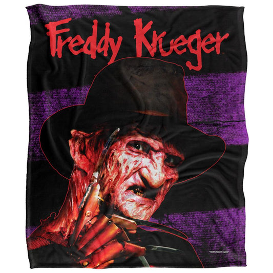 Multicoloured - Front - Nightmare On Elm Street Headshot Freddy Krueger Blanket