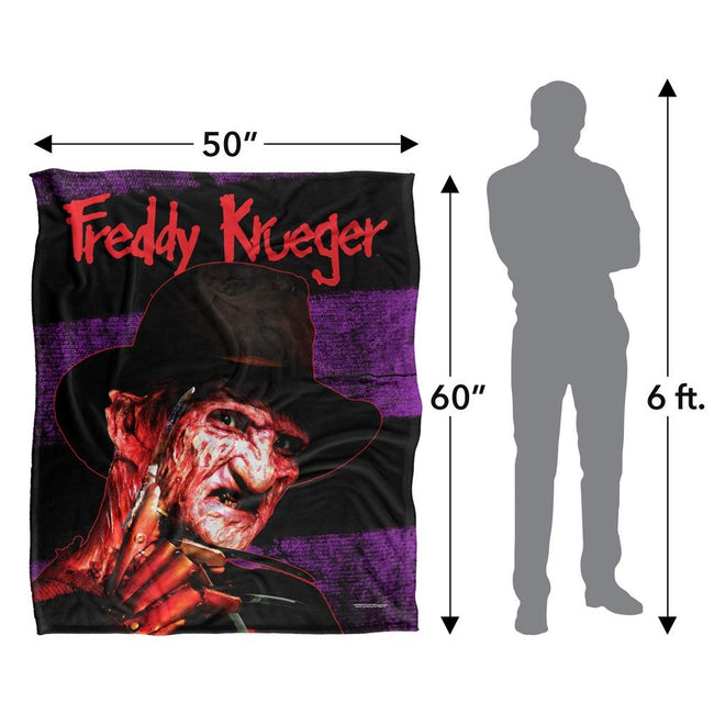 Multicoloured - Pack Shot - Nightmare On Elm Street Headshot Freddy Krueger Blanket