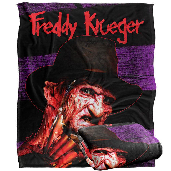 Multicoloured - Side - Nightmare On Elm Street Headshot Freddy Krueger Blanket