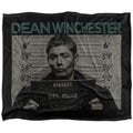 Multicoloured - Front - Supernatural Mugshot Dean Winchester Blanket
