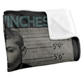 Multicoloured - Back - Supernatural Mugshot Dean Winchester Blanket