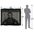 Multicoloured - Pack Shot - Supernatural Mugshot Dean Winchester Blanket