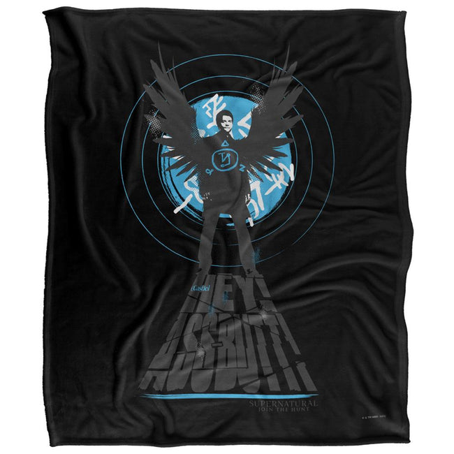 Multicoloured - Front - Supernatural Hey Assbutt Castiel Blanket