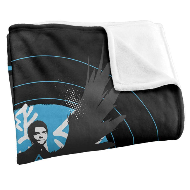 Multicoloured - Back - Supernatural Hey Assbutt Castiel Blanket