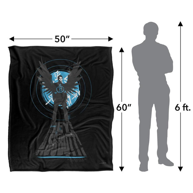 Multicoloured - Pack Shot - Supernatural Hey Assbutt Castiel Blanket