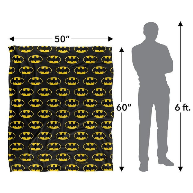 Multicoloured - Pack Shot - Batman All Over Logo Blanket