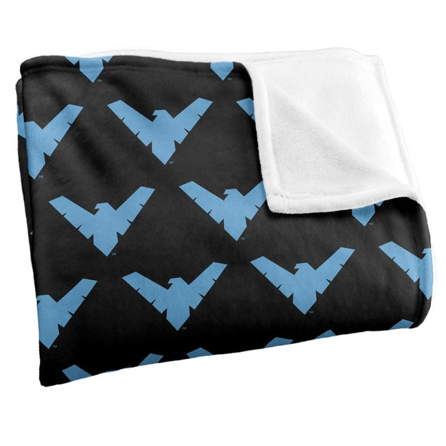 Multicoloured - Back - Batman All Over Logo Nightwing Blanket