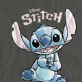 Charcoal - Side - Lilo & Stitch Womens-Ladies Colour Me Happy Classic T-Shirt