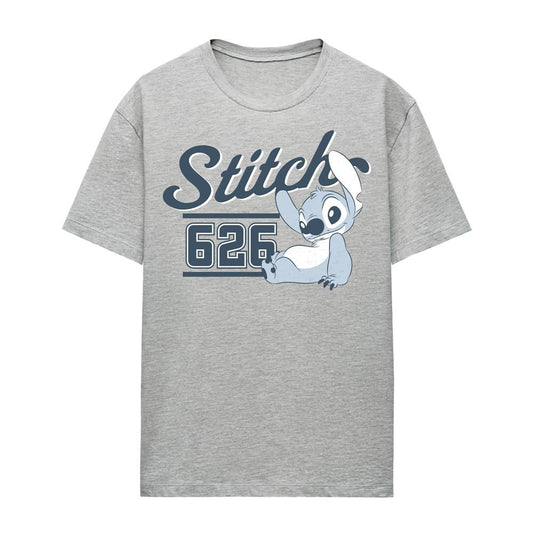 Heather Grey - Front - Lilo & Stitch Womens-Ladies 626 Classic Sports T-Shirt