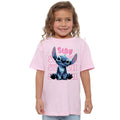 Light Pink - Lifestyle - Lilo & Stitch Girls Cute As Can Be Stitch Action Pose T-Shirt