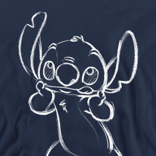 Navy - Pack Shot - Lilo & Stitch Unisex Adult Sketch Sweatshirt