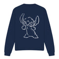 Navy - Front - Lilo & Stitch Unisex Adult Sketch Sweatshirt