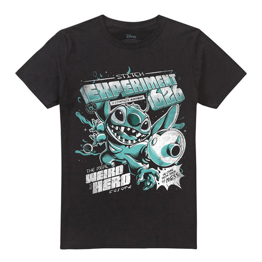 Black - Front - Lilo & Stitch Unisex Adult Experiment 626 T-Shirt