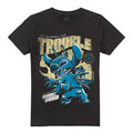 Black - Front - Lilo & Stitch Unisex Adult Trouble Comic T-Shirt