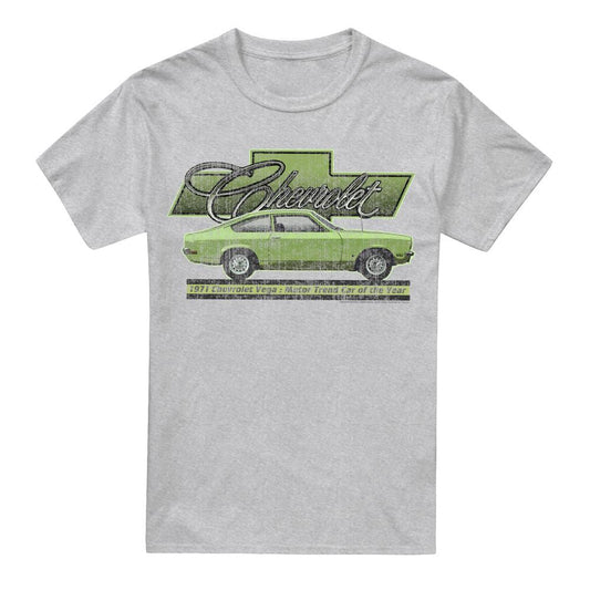 Athletic Heather - Front - Chevrolet Unisex Adult Vega Car Of The Year 71 T-Shirt