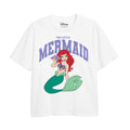 White - Front - Little Mermaid Girls Collegiate T-Shirt